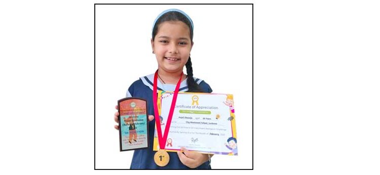  CMS student bags first prize in All India Poetry Recitation Competition