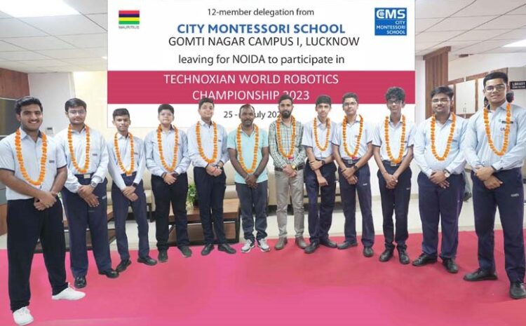  CMS team leaves for Noida to participatein World Robotics Championship