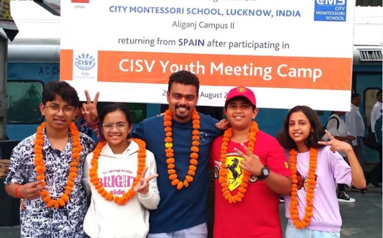  CMS team accorded warm welcome on return from Spain after attending CISV Youth Meeting