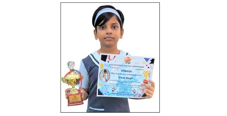  Vachi of CMS bags first prize in National Singing Competition