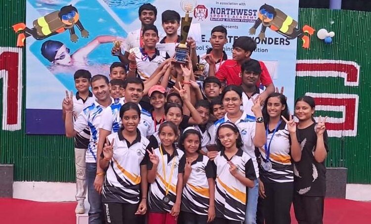  CMS Rajendra Nagar Campus wins OverallChampionship in swimming competition