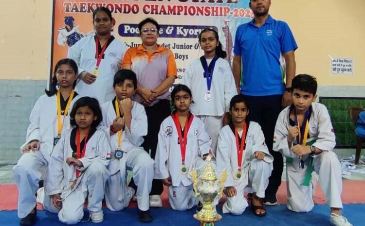  CMS girls dominate winning Trophy in Taekwondo